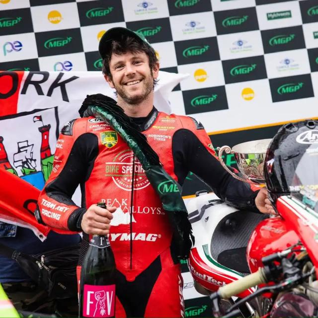 Mike Browne on the podium